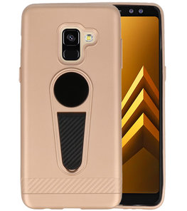 Goud Magneet Stand Case hoesje voor Samsung Galaxy A8 2018 Goud Magneet Stand Case hoesje voor Samsung Galaxy A8 2018