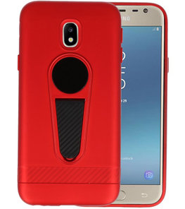 Rood Magneet Stand Case hoesje voor Samsung Galaxy J3 2017 Rood Magneet Stand Case hoesje voor Samsung Galaxy J3 2017