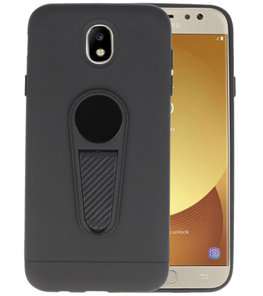 Zwart Magneet Stand Case hoesje voor Samsung Galaxy J7 2017 / Pro Zwart Magneet Stand Case hoesje voor Samsung Galaxy J7 2017 / Pro