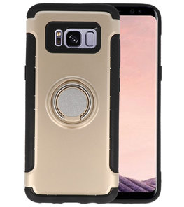Goud Pantser TPU met Ringhouder hoesje voor Samsung Galaxy S8 Plus