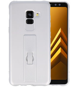 Zilver Carbon serie Zacht Case hoesje voor Samsung Galaxy A8 2018 Zilver Carbon serie Zacht Case hoesje voor Samsung Galaxy A8 2018