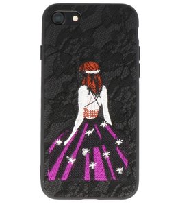 Zwart Chinees Borduurwerk TPU back case hoesje voor Apple iPhone 7 / 8 Zwart Chinees Borduurwerk TPU back case hoesje voor Apple iPhone 7 / 8