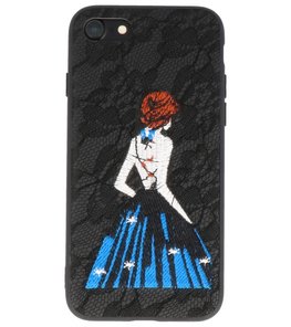 Zwart Chinees Borduurwerk TPU back case hoesje voor Apple iPhone 7 / 8 Zwart Chinees Borduurwerk TPU back case hoesje voor Apple iPhone 7 / 8