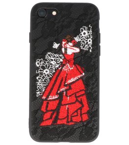 Zwart Chinees Borduurwerk TPU back case hoesje voor Apple iPhone 7 / 8 Zwart Chinees Borduurwerk TPU back case hoesje voor Apple iPhone 7 / 8