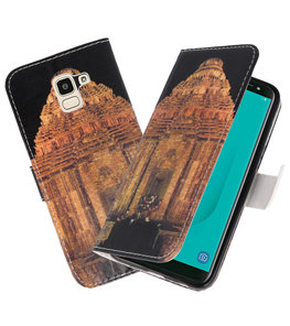 Tempel 2 booktype wallet case Hoesje voor Samsung Galaxy J8 Tempel 2 booktype wallet case Hoesje voor Samsung Galaxy J8