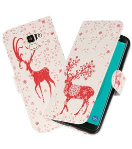 Hert booktype wallet case Hoesje voor Samsung Galaxy J8 Hert booktype wallet case Hoesje voor Samsung Galaxy J8