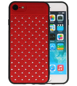 Rood Diamand Geweven hard case hoesje voor Apple iPhone 7 / 8 Rood Diamand Geweven hard case hoesje voor Apple iPhone 7 / 8