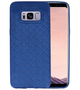 Blauw Geweven TPU case hoesje voor Samsung Galaxy S8