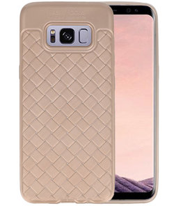 Goud Geweven TPU case hoesje voor Samsung Galaxy S8