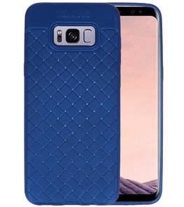 Blauw Geweven TPU case hoesje voor Samsung Galaxy S8 Plus