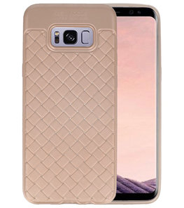 Goud Geweven TPU case hoesje voor Samsung Galaxy S8 Plus