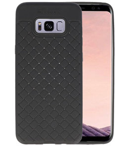 Zwart Geweven TPU case hoesje voor Samsung Galaxy S8 Plus