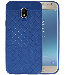Blauw Geweven TPU case hoesje voor Samsung Galaxy J3 2017 Blauw Geweven TPU case hoesje voor Samsung Galaxy J3 2017