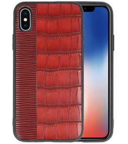 Croco Rood hard case hoesje voor Apple iPhone X Croco Rood hard case hoesje voor Apple iPhone X