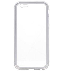 Zilver Transparant Magnetisch Back Cover Hoesje voor Apple iPhone 6 / 6s Zilver Transparant Magnetisch Back Cover Hoesje voor Apple iPhone 6 / 6s