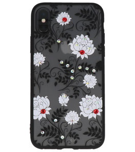 Wit Diamant Lotus Back Cover Hoesje voor iPhone X Wit Diamant Lotus Back Cover Hoesje voor iPhone X