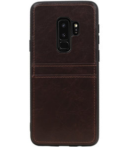 Mocca Back Cover 2 Pasjes Hoesje voor Samsung Galaxy S9 Plus