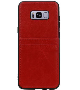 Rood Back Cover 2 Pasjes Hoesje voor Samsung Galaxy S8 Plus