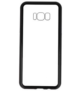 Zwart Transparant Magnetisch Back Cover Hoesje voor Samsung Galaxy S8 Plus