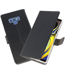 Zwart Wallet Cases Hoesje voor Samsung Galaxy Note 9 Zwart Wallet Cases Hoesje voor Samsung Galaxy Note 9