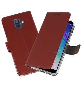 Bruin Bookstyle Wallet Cases Hoesje voor Samsung Galaxy A6 (2018) Bruin Bookstyle Wallet Cases Hoesje voor Samsung Galaxy A6 (2018)