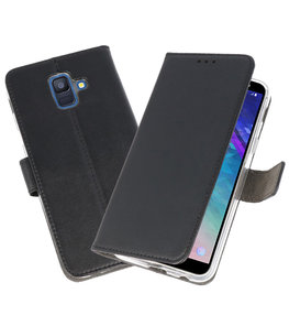 Zwart Bookstyle Wallet Cases Hoesje voor Samsung Galaxy A6 (2018) Zwart Bookstyle Wallet Cases Hoesje voor Samsung Galaxy A6 (2018)