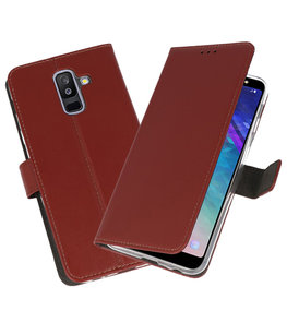 Bruin Bookstyle Wallet Cases Hoesje voor Samsung Galaxy A6 Plus (2018)