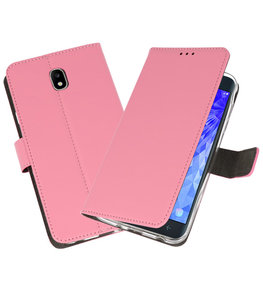Roze Wallet Cases Hoesje voor Samsung Galaxy J7 2018