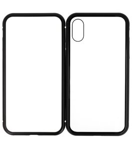 Magnetic Back Cover voor iPhone XS Zwart - Transparant Magnetic Back Cover voor iPhone XS Zwart - Transparant