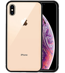 Magnetic Back Cover voor iPhone XS Max Zwart - Transparant Magnetic Back Cover voor iPhone XS Max Zwart - Transparant