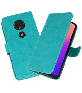 Bookstyle Wallet Cases Hoesje voor Moto G7 Groen Bookstyle Wallet Cases Hoesje voor Moto G7 Groen