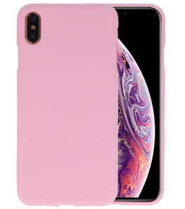Color TPU Hoesje voor iPhone XS Max Roze Color TPU Hoesje voor iPhone XS Max Roze