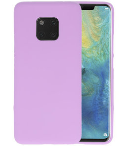 Color TPU Hoesje voor Huawei Mate 20 Pro Paars