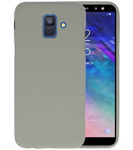 Color TPU Hoesje voor Samsung Galaxy A6 2018 Grijs Color TPU Hoesje voor Samsung Galaxy A6 2018 Grijs
