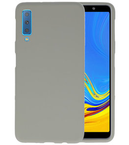 Color TPU Hoesje voor Samsung Galaxy A7 2018 Grijs
