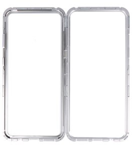 Zilver Transparant Magnetisch Back Cover Hoesje voor Samsung Galaxy S8