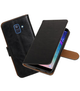 Hoesje voor Samsung Galaxy A6 2018 Pull-Up Booktype Zwart Hoesje voor Samsung Galaxy A6 2018 Pull-Up Booktype Zwart