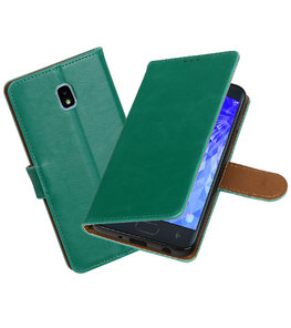 Hoesje voor Galaxy J7 (2018) Pull-Up Booktype Groen
