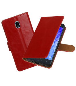 Hoesje voor Galaxy J7 (2018) Pull-Up Booktype Rood