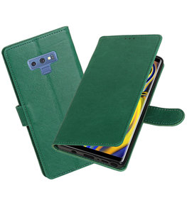 Hoesje voor Galaxy Note 9 Pull-Up Booktype Groen Hoesje voor Galaxy Note 9 Pull-Up Booktype Groen