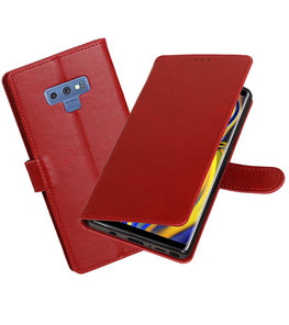 Hoesje voor Galaxy Note 9 Pull-Up Booktype Rood Hoesje voor Galaxy Note 9 Pull-Up Booktype Rood