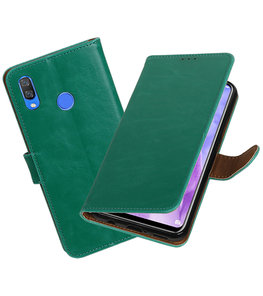 Hoesje voor Huawei Nova 3 Pull-Up Booktype Groen Hoesje voor Huawei Nova 3 Pull-Up Booktype Groen