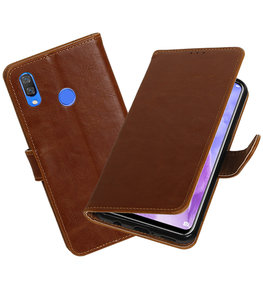 Hoesje voor Huawei Nova 3 Pull-Up Booktype Bruin Hoesje voor Huawei Nova 3 Pull-Up Booktype Bruin