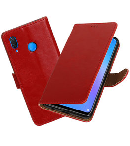 Hoesje voor Huawei P Smart Plus Pull-Up Booktype Rood