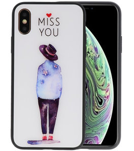 Print Hardcase voor iPhone XS Miss You Print Hardcase voor iPhone XS Miss You