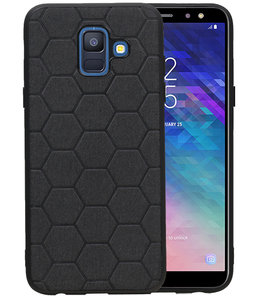 Hexagon Hard Case voor Samsung Galaxy A6 2018 Zwart Hexagon Hard Case voor Samsung Galaxy A6 2018 Zwart