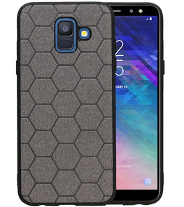 Hexagon Hard Case voor Samsung Galaxy A6 2018 Grijs Hexagon Hard Case voor Samsung Galaxy A6 2018 Grijs