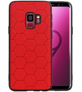 Hexagon Hard Case voor Samsung Galaxy S9 Rood