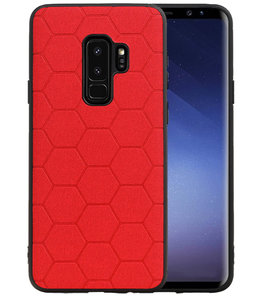 Hexagon Hard Case voor Samsung Galaxy S9 Plus Rood