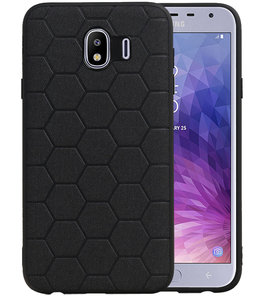 Hexagon Hard Case voor Samsung Galaxy J4 Zwart